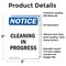 Signmission Cleaning In Progress, 3.5 in W x Rectangle, Vinyl Decal OS-2PACK-NS-D-35-V-10649 - alternate 2